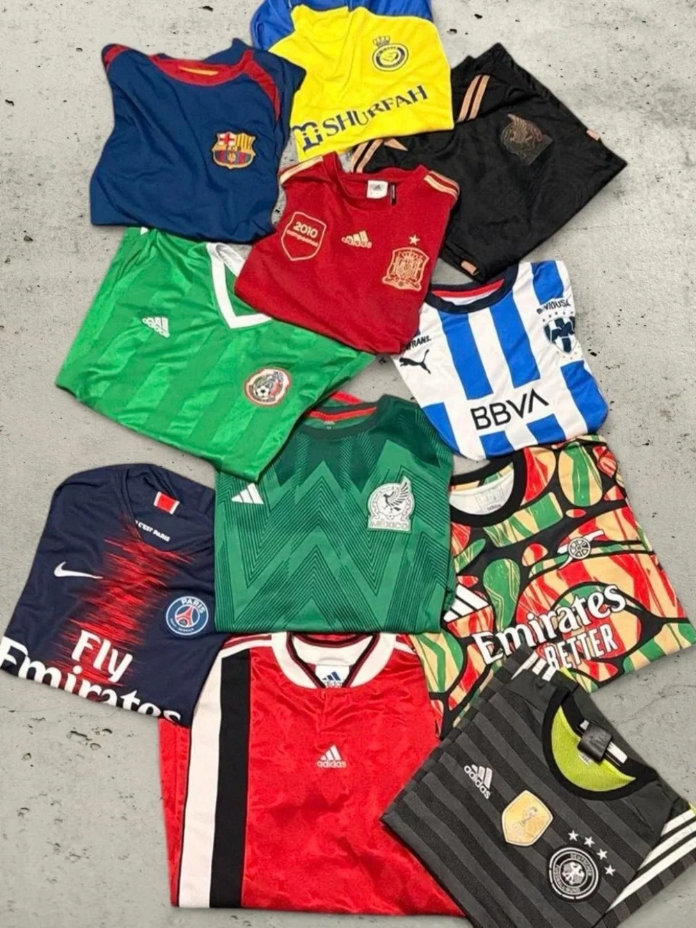 Lot of 11 Soccer Jerseys